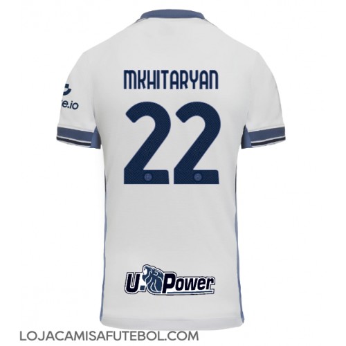 Camisa de Futebol Inter Milan Henrikh Mkhitaryan #22 Equipamento Secundário 2024-25 Manga Curta